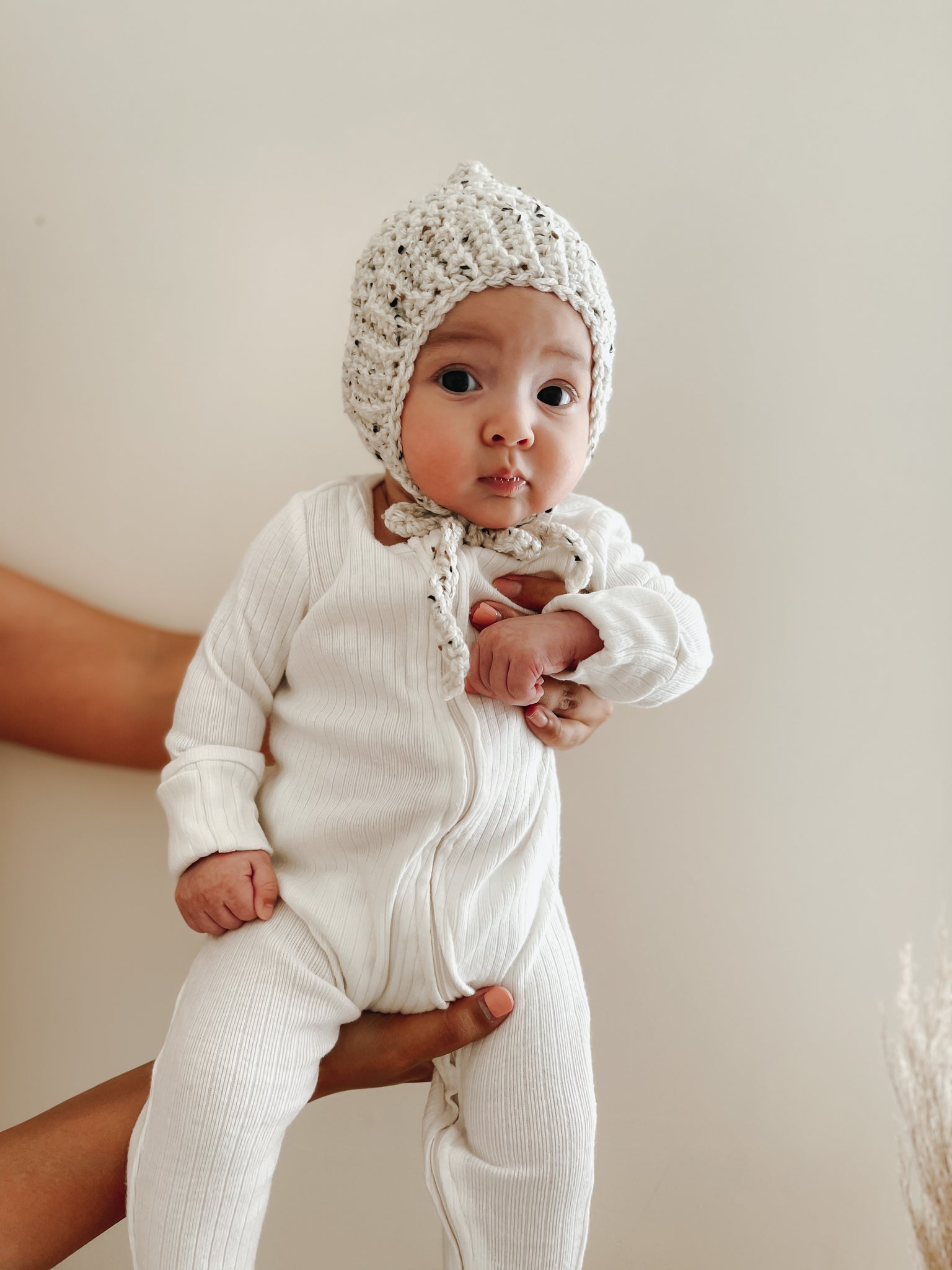 Bonnet bébé beanie - Ivory