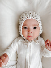Load image into Gallery viewer, Ivory Tweed Knit Bonnet
