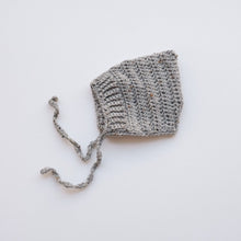 Load image into Gallery viewer, Speckled Grey Elliot Wool Knit Baby Bonnet
