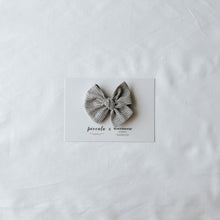 Load image into Gallery viewer, Wovenwear Studio x Piccolo - Stripe Linen Small Pinwheel Bow
