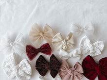 Load image into Gallery viewer, Eyelet Floral Small Pinwheel Bow
