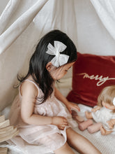 Load image into Gallery viewer, Silver Glitter Tulle Small Pinwheel Bow
