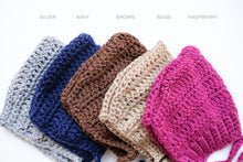 Load image into Gallery viewer, Newborn Elliot Wool Knit Baby Bonnet

